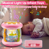 Baby Girl Toys Tummy Time Musical Light Up Ocean Rotating Projector Gifts