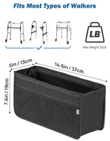 JOYTUTUS Walker Basket for Folding Walker, Basket for Walkers for Seniors, Rollator Walkers Storage Bag,Bag with Big Capacity & Never Tipping Over, Best Gift for Father Mother