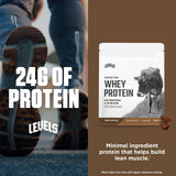 Levels Grass Fed Whey Protein Powder, No Artificials, 24G of Protein, Double Chocolate, 1LB