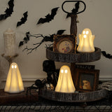 Light Up Ghost Halloween Decor,Ceramic Halloween Ghost Decorations Indoor