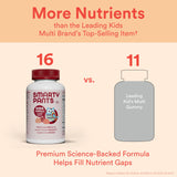 SmartyPants Kids Multivitamin Gummies: Omega 3 Fish Oil (EPA/DHA), Vitamin D3, C, Vitamin B12, B6, A, K & Zinc for Immune Support, Biotin, Grape, Cherry & Berry Flavors, 120 Count (30 Day Supply)