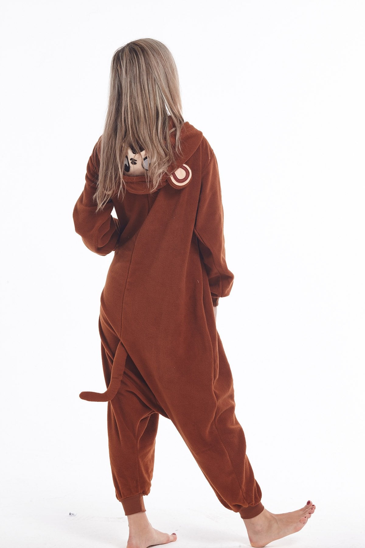 Sqlszt Animal Monkey Onesie Adult Unisex Christmas One Piece Halloween Cosplay Costume Pajamas Suit for Women Men