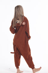 Sqlszt Animal Monkey Onesie Adult Unisex Christmas One Piece Halloween Cosplay Costume Pajamas Suit for Women Men