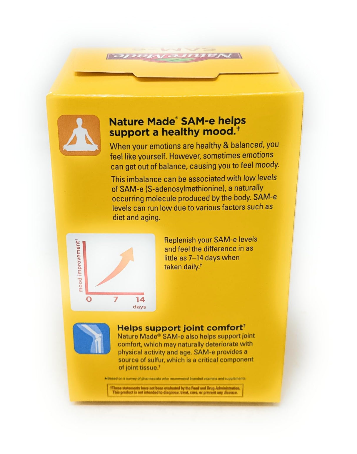 Nature Made SAM-e Complete 400 mg. Tablet (Helps Support Healthy Mood & Joint Comfort) 60 Count