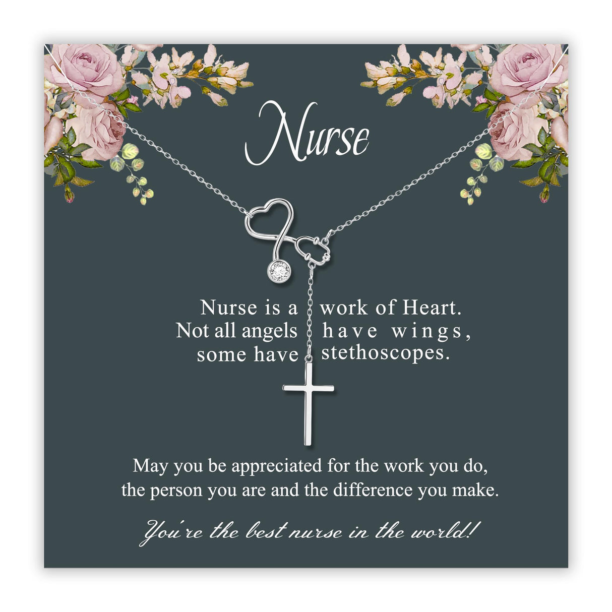 SmileBelle Nurse Gift for Women Nurse Necklace Appreciation Jewelry Gifts
