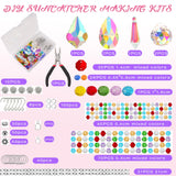 LPKADQA 500PCS DIY Sun Catcher Kit, Crystal Beads for 12 Suncatchers DIY