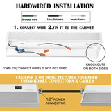 Ansen Hardwired Under Cabinet Lighting, 36in 22W LED Light for Kitchen/Closet, 1426lm, CRI>92, R9>90, Dimmable, 3 Color Temperature, 3000K/4000K/5000K(Warm White, Cool White, Daylight)