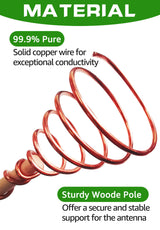 8 Pack 15" Electroculture Copper Gardening Antenna, Copperwire for Gardening, Garden Plant Stakes, Pure Coppers Rods for Garden, Electro Culture Coppers Coils Tools, Pyramid Tensor Rings Copper Kit