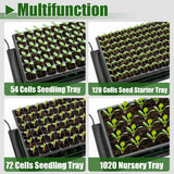 2 Pack Plant Heating Mat, 10”x20.5" Waterproof Seedling Heat Mat for Seed Starting Seeds Germination Plants, 18W Graphene Thick Reusable Heating Pads Fit For 1020 Seedling Trays, Ideal Gardening Gifts