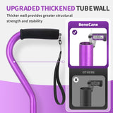 BeneCane Walking Cane for Men & Women Adjustable Cane with Offset Soft Cushioned Handle -Portable Lightweight Sturdy Mobility Walker Aid for Elderly, Seniors Collapsible Cane