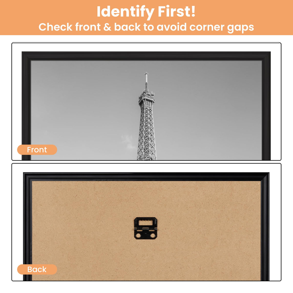 upsimples 18x24 Poster Frame, Easy Slide-In Assembly, Black, 3 Pack