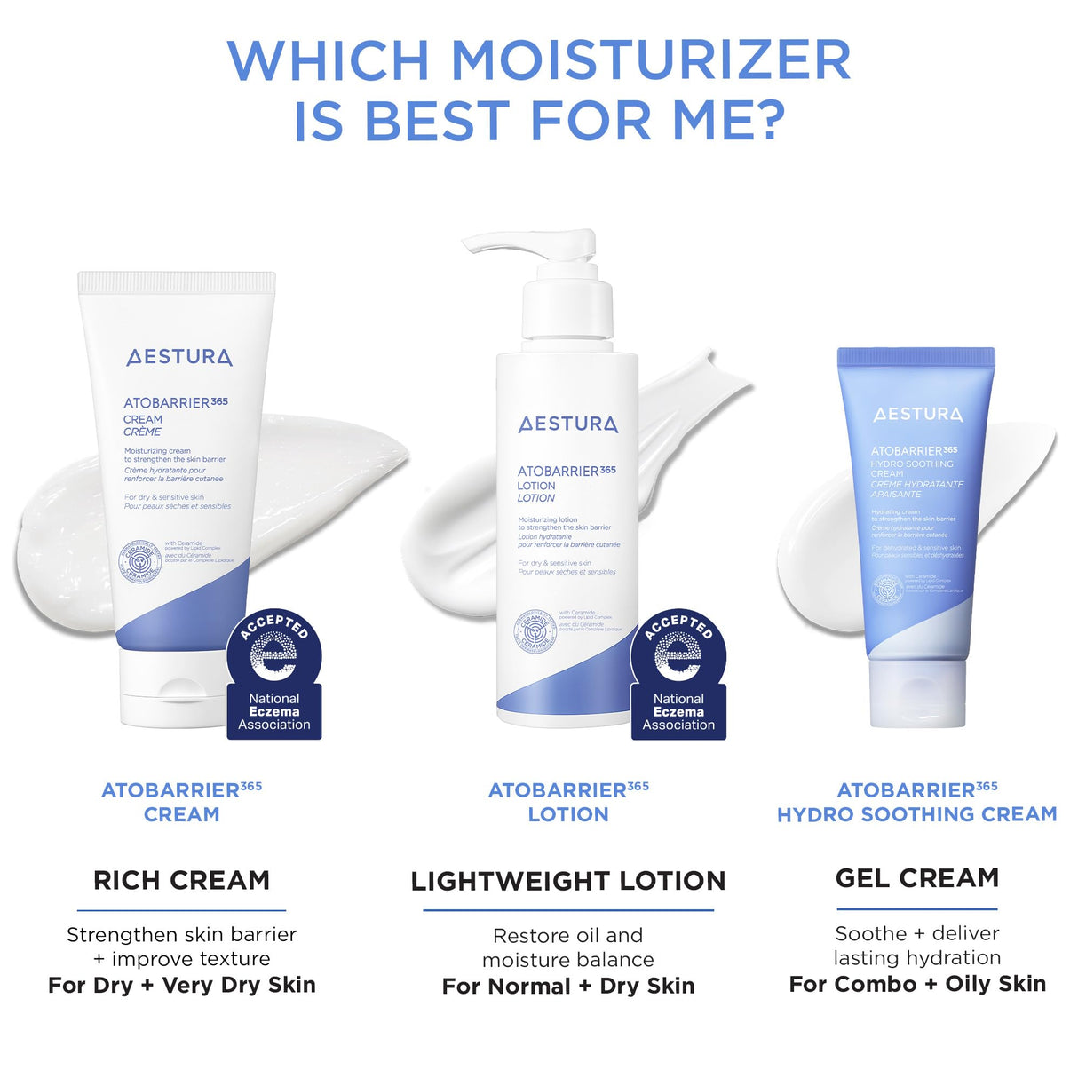 AESTURA ATOBARRIER365 Cream with Ceramides, Korean Moisturizer for Skin Barrier Repair | Long-lasting Hydration, Ceramide Capsules, Dry & Sensitive Skin, Non-comedogenic, 80 mL / 2.70 fl.oz.