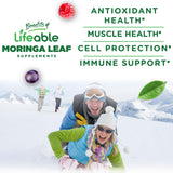 Lifeable Moringa Gummies for Adults | 4000mg Moringa Extract | Great Tasting Moringa Supplement | Antioxidant Superfood for Men Women | 60 Gummies