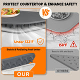 Homelove Warming Mat for Food - Electric Warming Tray with 6-Level Temperature and Hours Setting, Full Surface Graphene Heating, Waterproof Dishwasher-Friendly Food Warmer for Parties, Kitchen (Gray)