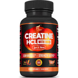 Creatine HCL Capsules with HMB - Workout Supplement for Men & Women, Muscle Builder, Endurance, Strength, Superior to Monohydrate: Instantized for Max Absorption, No Load, No Bloat, 180 Vegan Capsules
