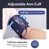 Sinocare Blood Pressure Monitor, Upper Arm Blood Pressure Monitors for Home Use, Adjustable Arm Cuff 8.6"-16.5", One-Button Operation, Dual User, Accurate & Practical (Black)