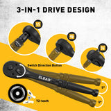 37-Piece Master Torx Bit Socket Set, 1/4", 3/8", 1/2" Drive Star & Tamper Proof T6-T70, T6H-T70H, Premium CR-V & S2 Alloy Steel, Ratchet Wrench, Sockets Adapter, High Torque for Automotive Mechanic