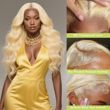 JILCA 30 Inch 613 Lace Front Wig Human Hair 200 Density Blonde Wig Human Hair 613 HD Lace Frontal Wig 13x6 Body Wave Lace Front Wigs Human Hair Pre Plucked Blonde Wigs For Women 613 Wig With Baby Hair