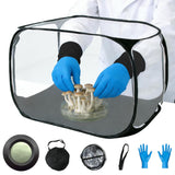 Toboom Portable Still Air Box Mycology with Pop Up Mushroom Growing Kit - Ideal for Mushroom Cultivation in Office and Mycology Enthusiasts (Black)