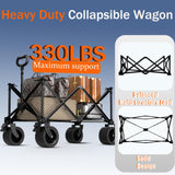 Littadeer Folding Beach Wagons Carts Foldable, 330LBS Weight Capacity