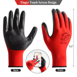 YOUKE OLA 90 Pair Gardening Gloves for Men Women, Breathable Rubber Coated Garden Gloves Working Gloves for Gardening, Construction