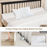 Vekkia King Bed Wedge Pillow for Headboard/Wedge Pillow Headboard/Bed Gap Filler/Headboard Pillow,Pillow Wedge for Headboard Gap0-3.5",Stop Loosing Your Pillows,Phone&Glasses(White 76"x6.5"x4.5")