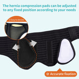 ENLUNTRA Hernia Belts for Men， Adjustable Inguinal Hernia Support Belt for Men & Women with 4 Compression Pads，Hernia Support Truss for Single/Double Inguinal （black-M）