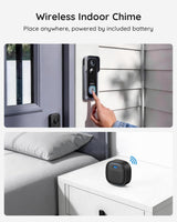 BOIFUN Video Doorbell Camera Wireless – No Subscription Required, 2K HD, 166° Wide View, HDR Night Vision, Motion Alerts, Two‑Way Audio & Battery Video Doorbell with Chime, 2.4 GHz Wi‑Fi Only