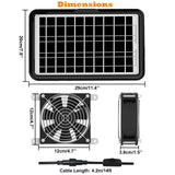 DELUMEE Powerful Solar Exhaust Fans, with Dual Install-Free 30W Solar Panels, Cloudy Days Working, Waterproof Solar Powered Cooling Fan for Ventilation in Greenhouse, Pet House, Chicken Coop, Garage