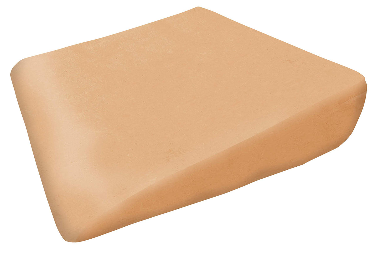 Relax Home Life Wedge Pillowcase, 100% Egyptian Cotton, Fits 7.5" Bed Wedge, Beige, 25" W x 26" L x 7.5" H