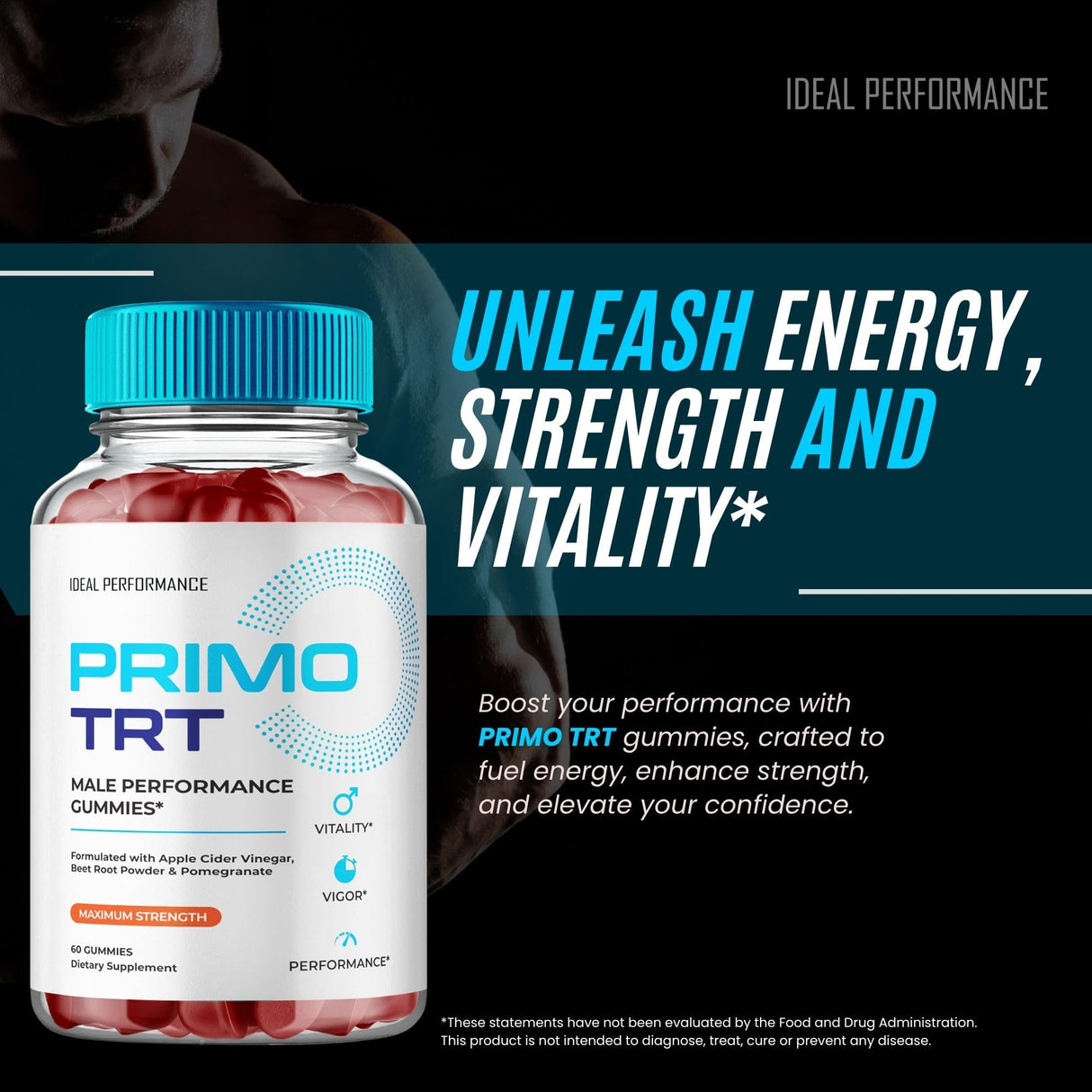 Primo TRT Gummies, Official Primo TRT Gummies for Men - Maximum Strength Performance, All Natural Support Overall Health & Wellness, PrimoTRT Advanced Formula Support Gummy Reviews (2 Pack)