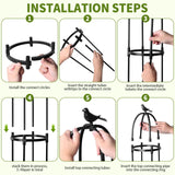 SDLDEER 1 Pcs 6.7FT Garden Obelisk Trellis Climbing Plant Support