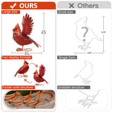 Nacome Cardinal Garden Decor Metal Yard: Art Outdoor Sculptures & Statues Large Red Bird Ornaments for Patio Balcony Front Backyard - Valentines Day Gifts for Her Wife Women Mom Grandma Birthday