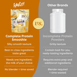 FlavCity Grass Fed Whey Protein Powder - Vanilla Smoothie - 25g Protein & 10g Collagen - Made with Real Vanilla Bean & Organic Coconut Milk - Gluten Free & No Added Sugars (20 Servings)