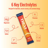 TREVI™ Sugar Free Electrolytes - Drink Mix Hydration Powder Packets - 28 Count - Orange