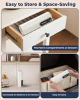 Warming Mat for Food - Space-Saving, Fits Two Baking Dishes, 7 Temp Settings, 4h Auto Shut-Off, Durable Silicone Surface, Easy to Clean, Perfect for Parties and Everyday Use (White, Medium)
