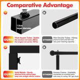 Fomcet Over The Table Rod Stand with Clamps 13"-42'' Tall 29"-98" Length Metal Black Adjustable Table Arch Hanging for Wedding Birthday Party Christmas Anniversary Decoration