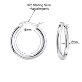 Savlano 925 Sterling silver Round Hoop Earrings for Women & Men Comes in 10MM-25MM (18)