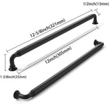 khtumeware 2-Pack Matte Black Heavy-Duty Solid Cabinet Pulls, 12 Inch(305mm) Hole Center, Drawer Pulls, Cabinet Hardware, Suitable for Kitchen Cabinets, Bathrooms and Dressers