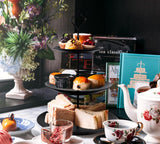 Lucky Will Black Tiered Dessert Serving Tray for Kid's Party Supplies Favors 3 Tier Cupcake Cake Stand for Birthday Tea Afternoon Halloween Christmas Candy Bar