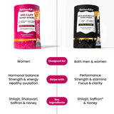 BetterAlt SHE-Lajit Strawberry Honeysticks|Shilajit for Women with Shatavari & Saffron for hormonal Balance & Energy Boost|Tasty Shilajit Honeysticks with Goodness of Pure Himalayan Shilajit|30 Sticks