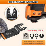 AMZWEI 28PCS Oscillating Saw Blades, Professional Universal Titanium Multitool Blades for Wood Metal, Quick Release Multi Tool Blades Kits Compatible with Dewalt Ryobi Milwaukee Rockwell Fein