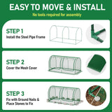 SPECILITE 98x49x49in Garden Plant Netting Mesh Cover for Raised Bed, Green