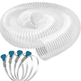 Qucship PVC Dust Collection Hose 4" x 10', Puncture-Resistant, Flexible Clear PVC Fume Hose with Carbon Steel Wire Coil for Dust Collection Systems