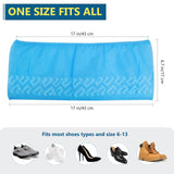 squish Shoe Covers Disposable Non Slip, Thick Extra Disposable Boot Covers Slip Proof Shoe Cover for Indoors Outdoors Recyclable Durable Protector Covers Fits Virtually Most Shoes 100 Pack(50 pairs)