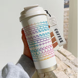 Funny Hidden Message secret Coffee Mug, 18 oz Insulated Mug, F This S Coffee Cup, Gift for Coworkers & Work Besties, Lover Gift for Friends - Family Prank Gag Christmas White Elephant Gifts for Adults