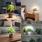 SGLEDs 2 Pack Small Grow Lights for Indoor Plants, 10W Total 5W Each Clip-On Plant Lights for Small Pots, 4000K Full Spectrum, Auto On/Off 3/6/12H Timer, 4 Dimmable Levels