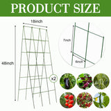 Kyrieval 48" Hx 18" L Cucumber Trellis for Garden A Frame Plant Support for Raised Bed, Outdoor Indoor Plant Garden Trellis for Climbing Plants (2 Packs)