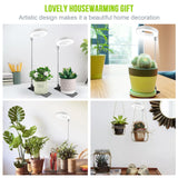 Kullsinss Grow Lights for Indoor Plants, Full Spectrum Halo Growing lamp with Detachable Base, Height Adjustable, 3 Colors, 10 Dimming, Automatic Timer, Plant Light for Small Plants Growing, 2-Pack
