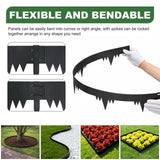 Metal Landscape Edging Border 6 Packs 42'' L x 4.5'' H, Galvanized Steel Garden Edging Border with 6 Stakes, Hammer-in Lawn Edging for Landscaping, Flower Bed, Yard, Pathway, Tree Ring (21ft Total)